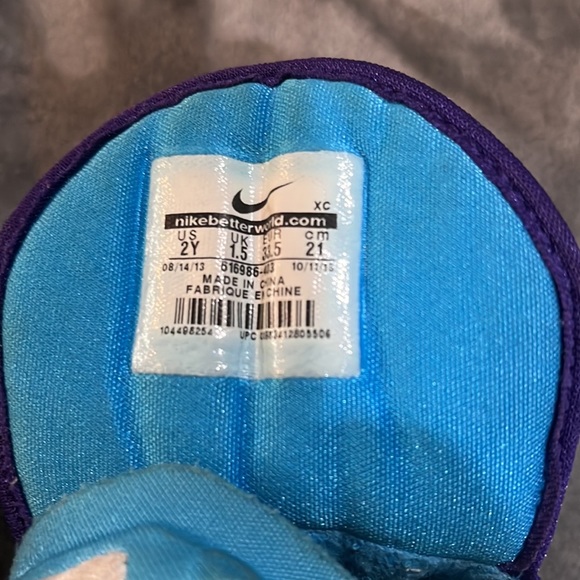 Nike Lebron Zoom Soldier VII Sz 2Y Blue/Purple/Wht 616986-403 - Picture 5 of 6